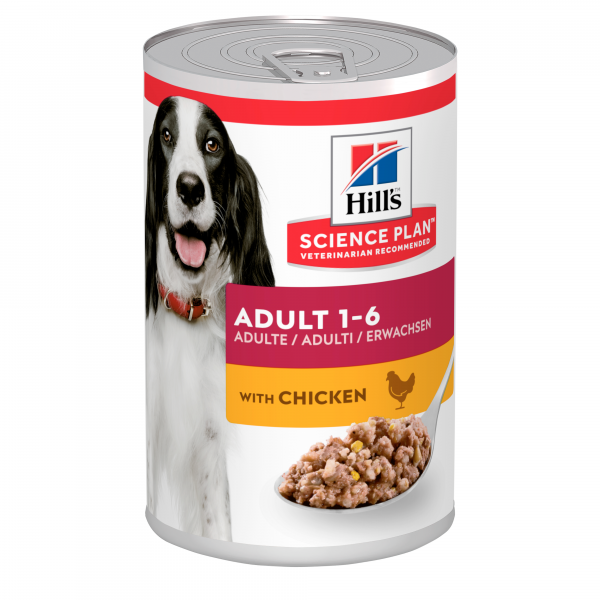 Hill's SP Adult with Chicken koiralle 370 g MAISTELUPAKKAUS PÄIVÄYSTARJOUS