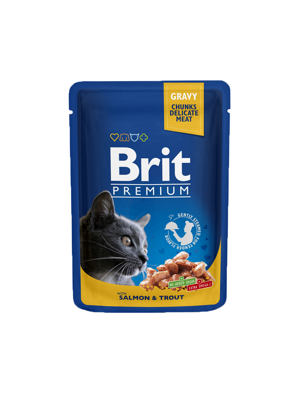 Brit Premium Cat Lohi-taimen kastikkeessa 24 x 100 g
