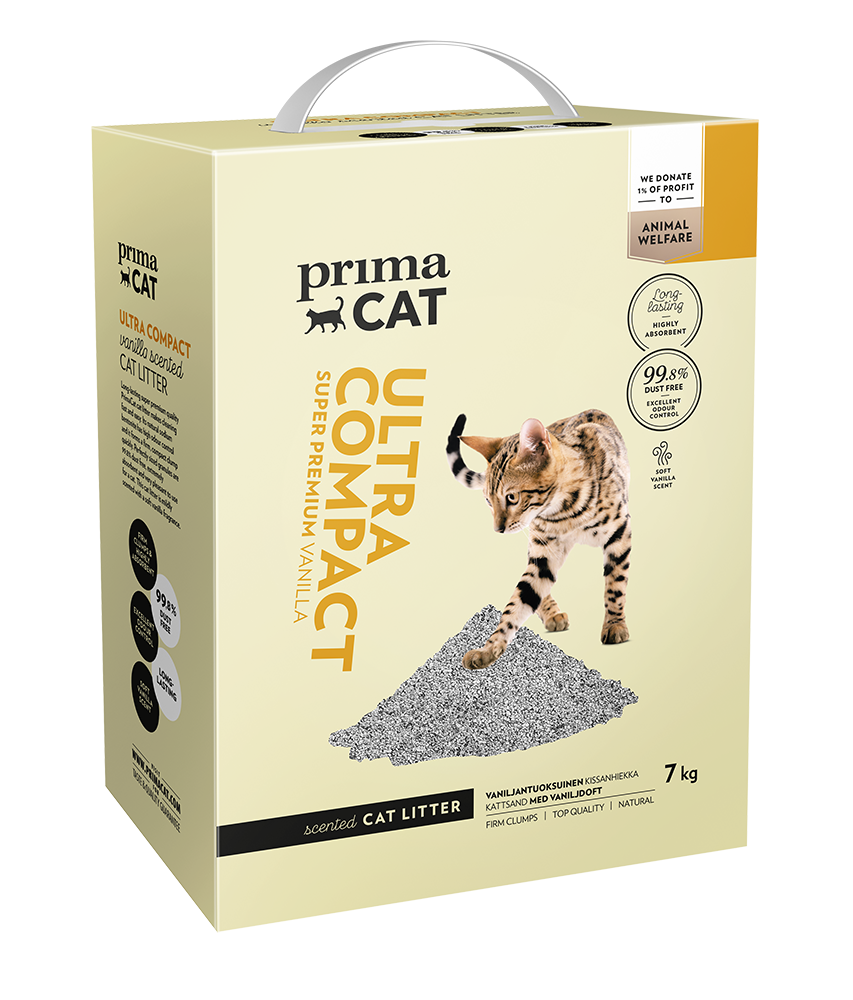 PrimaCat Ultra Compact Vanilla kissanhiekka 7 kg