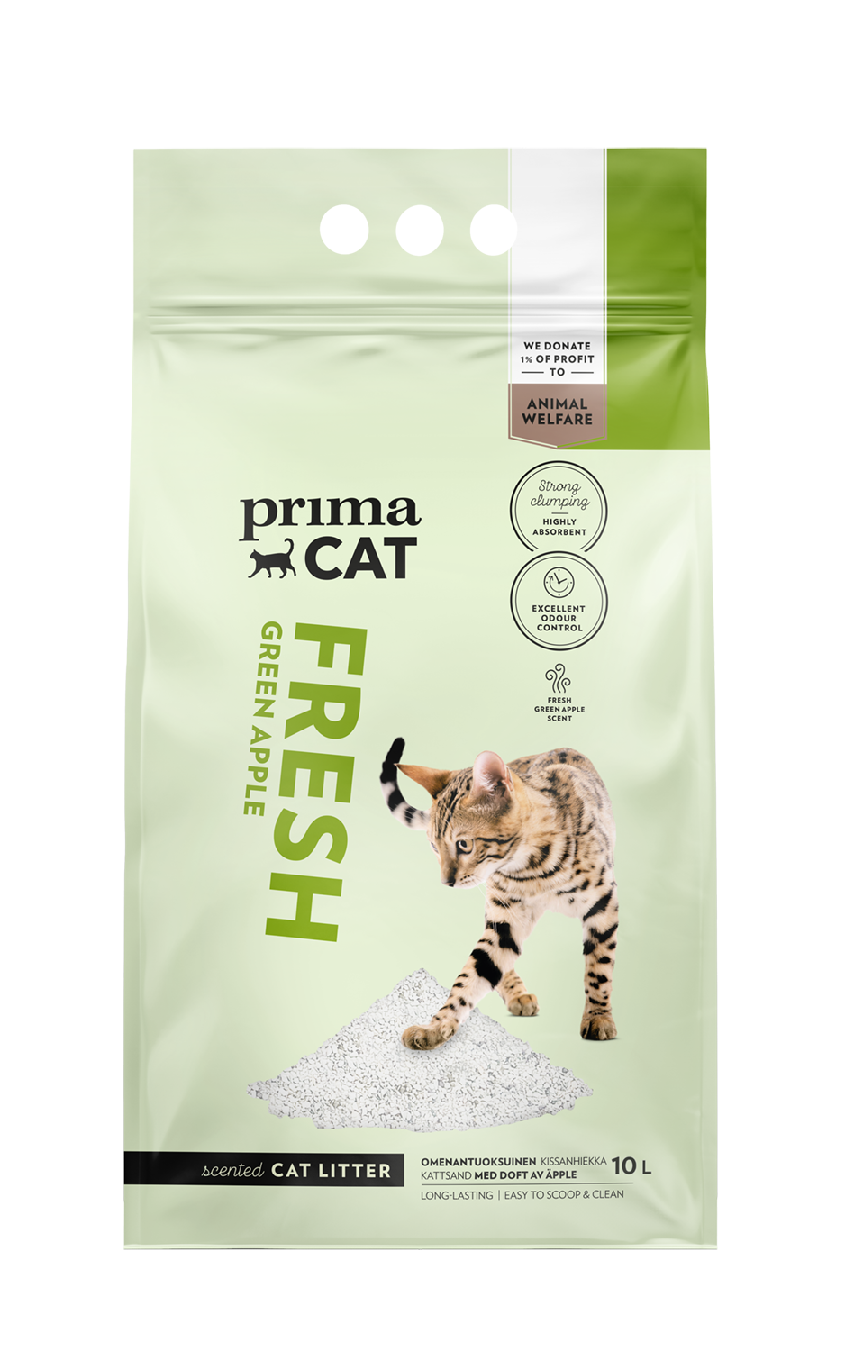 PrimaCat Fresh Green Apple kissanhiekka 10 l