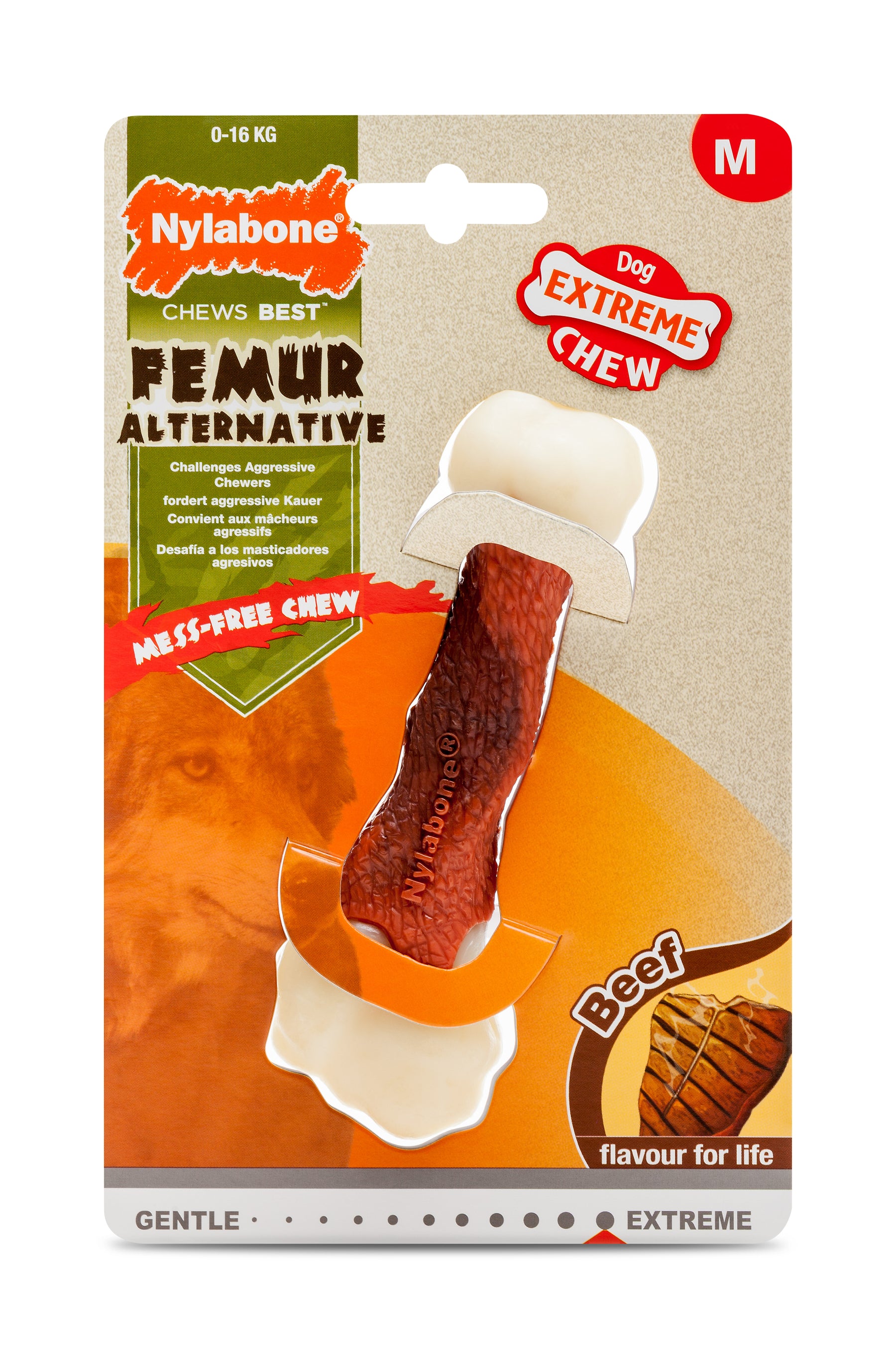 Nylabone Extreme Chew Femur purulelu liha M