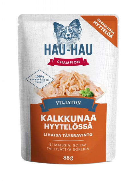 Hau-Hau Champion Viljaton kalkkunaa hyytelössä 28 x 85 g