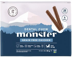 Monster Dental Chew Grain Free Chicken purutikku S koiralle 28 kpl