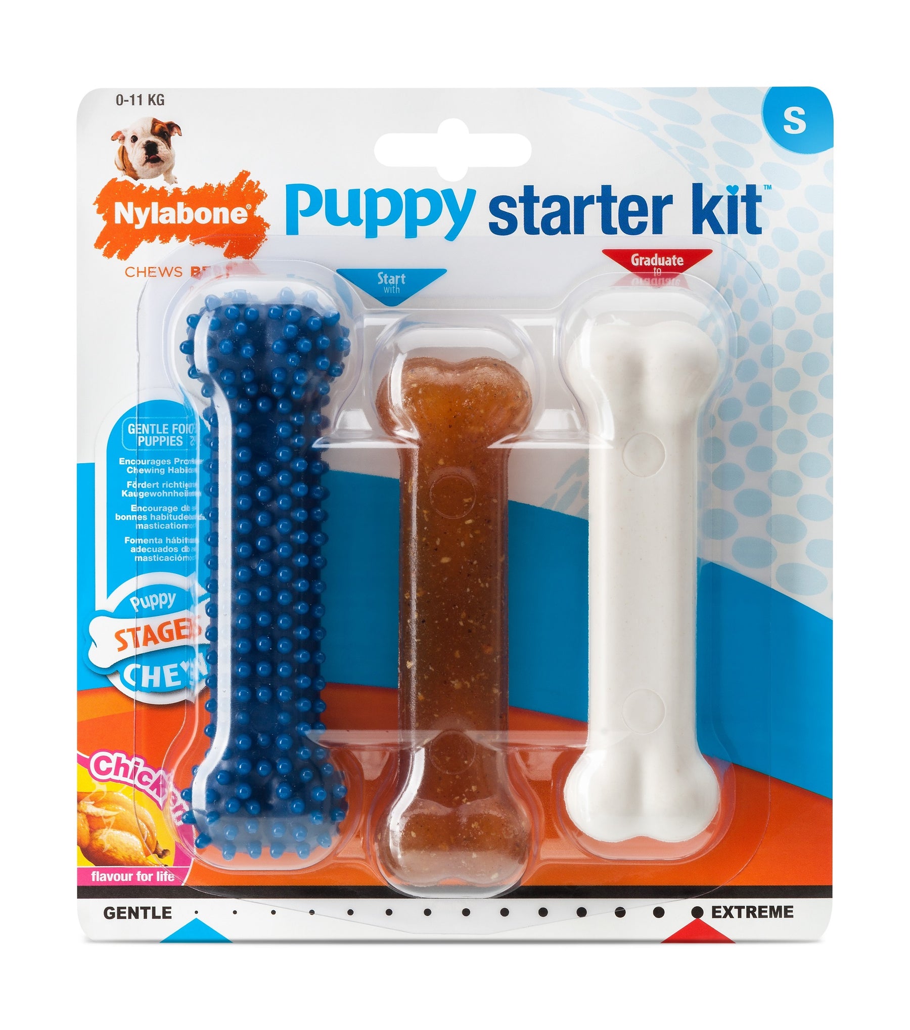 Nylabone Puppy aloituspakkaus kana S