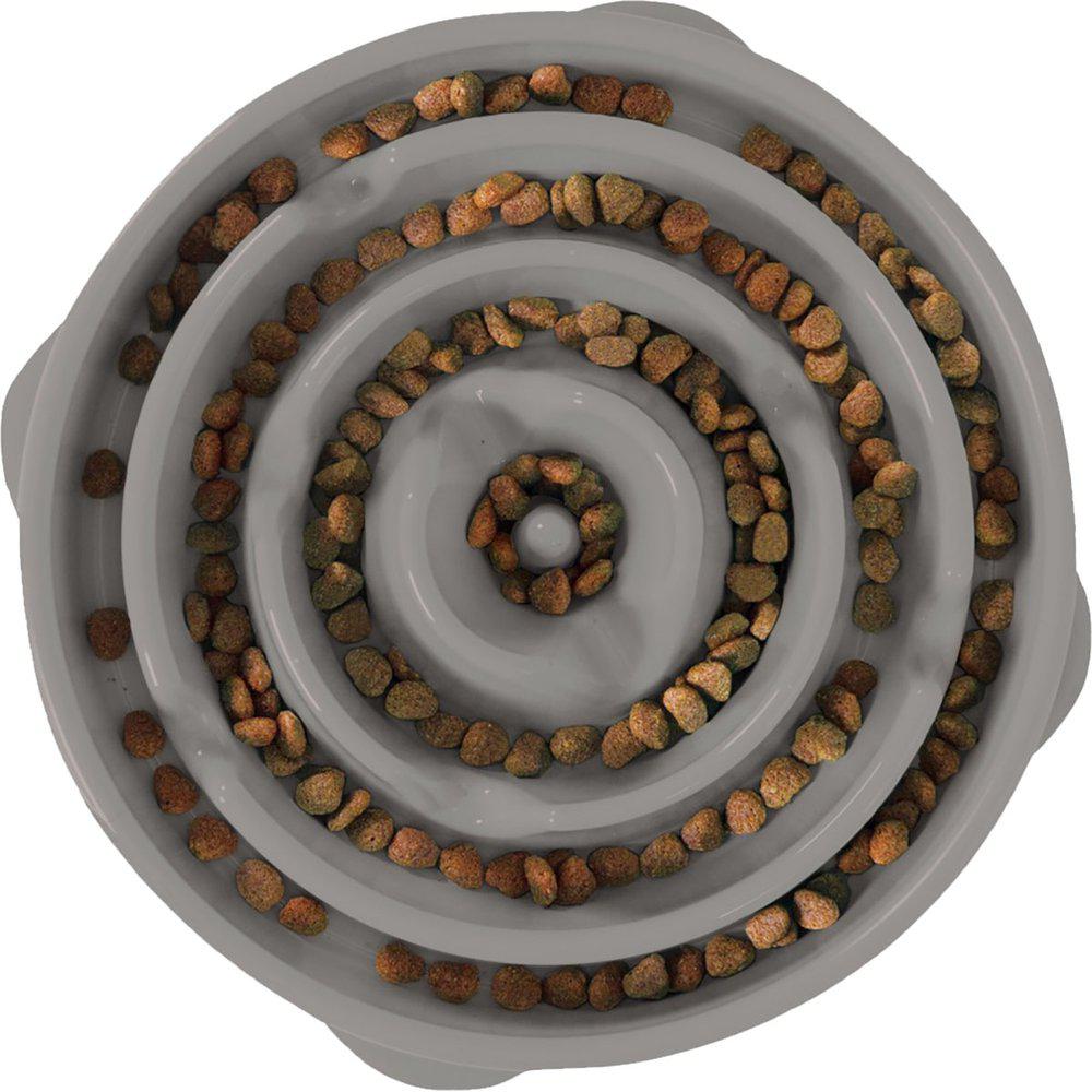 Outward Hound Fun Feeder Slo-bowl ruokakuppi harmaa L