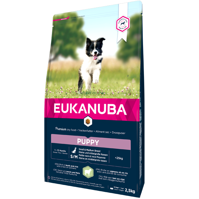 Eukanuba Canine Puppy Small & Medium Lamb & Rice 2,5 kg