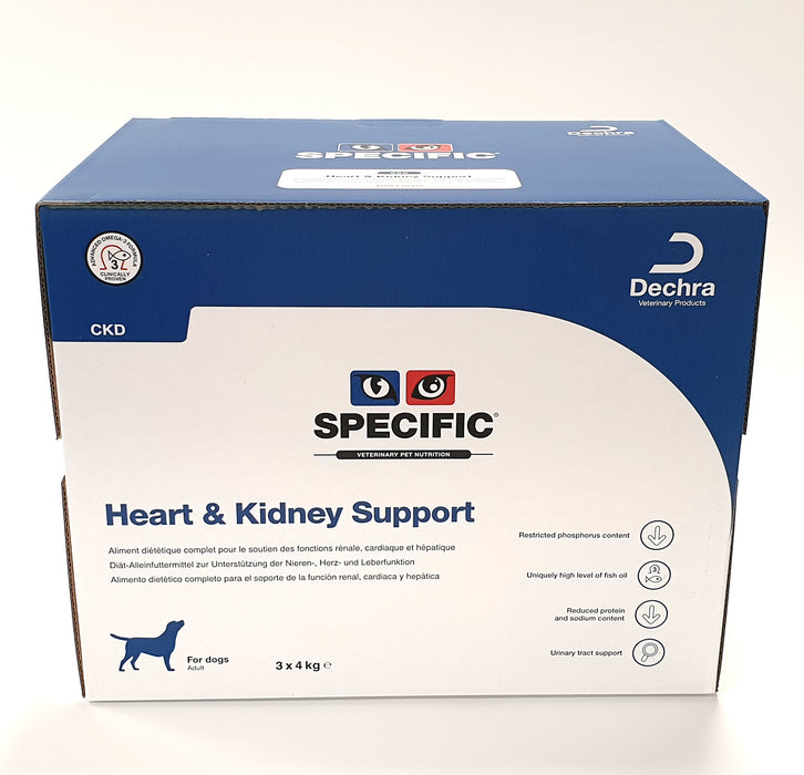 Specific CKD Heart & Kidney Support koiralle 3 x 4 kg SÄÄSTÖPAKKAUS