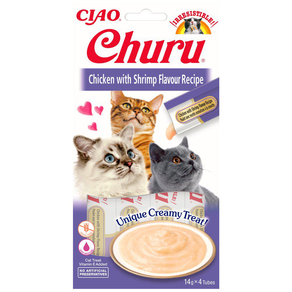 Churu kana-katkarapu herkkutahna kissalle 4 x 14 g