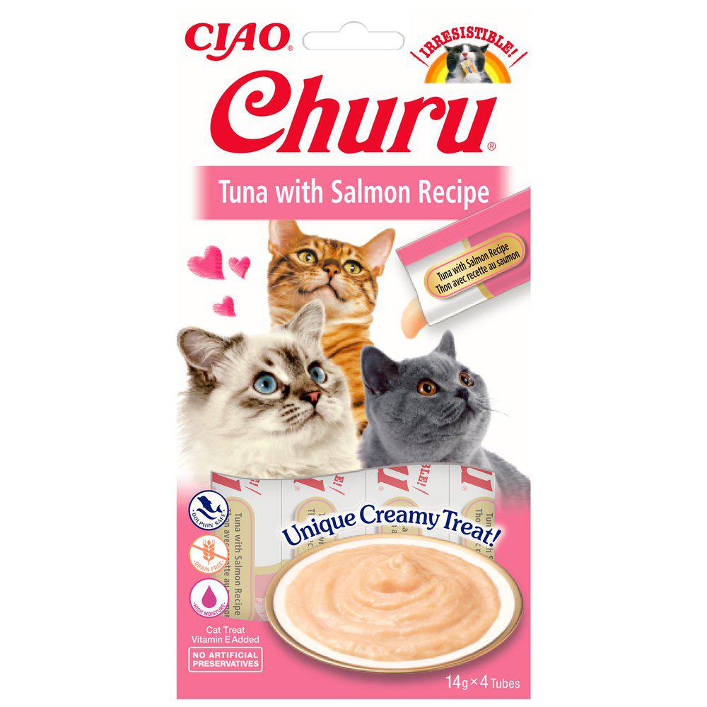 Churu tonnikala-lohi herkkutahna kissalle 4 x 14 g