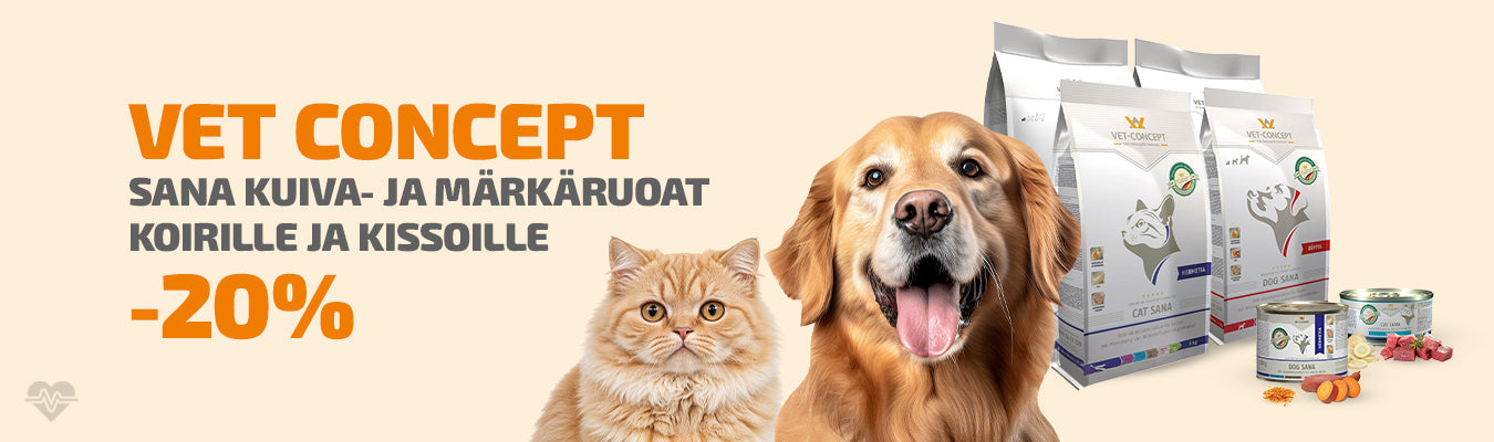 Vet Concept Sana kuiva-ja märkäruoat koirille ja kissoille -20%