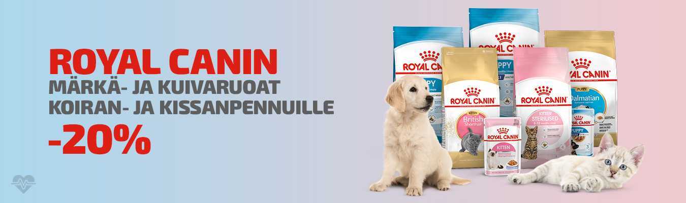 Royal Canin märkä- ja kuivaruoat koiran- ja kissanpennuille -20%
