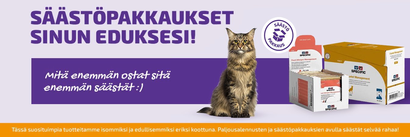 Säästöpakkaukset kissalle