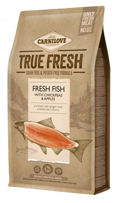 Carnilove True Fresh Fish for Adult koirille 4 kg RIKKOONTUNEET
