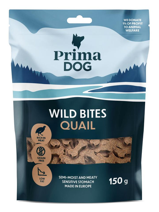 PrimaDog Wild Bites viiriäinen-orapihlajanmarja 150 g