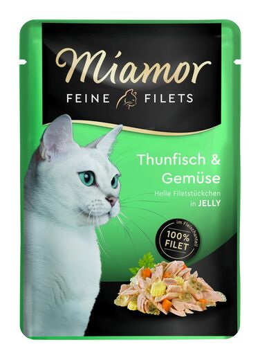 Miamor Feine Filets Jelly tonnikala & vihannes kissalle 24 x 100 g