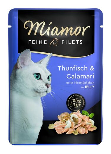 Miamor Feine Filets in Jelly tonnikala & mustekala kissalle 24 x 100 g