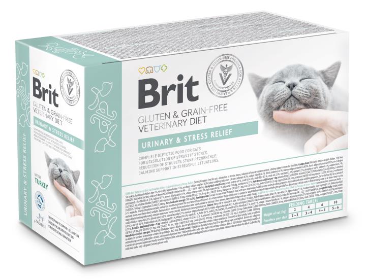 Brit Pouch Urinary & Stress Relief with Turkey kissalle 12 x 85 g