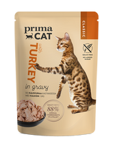 PrimaCat Classic Kalkkunaa kastikkeessa kissoille 85 g PÄIVÄYSTARJOUS