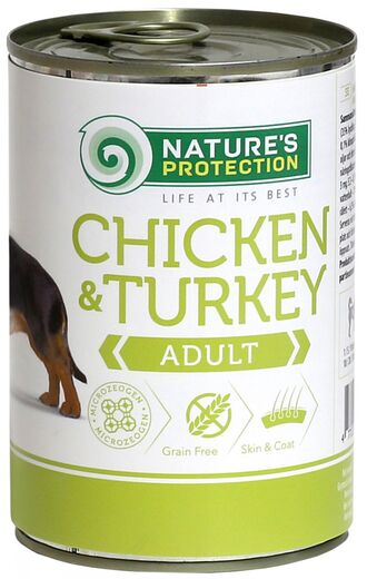 Nature's Protection Adult kana & kalkkuna purkki koiralle 400 g
