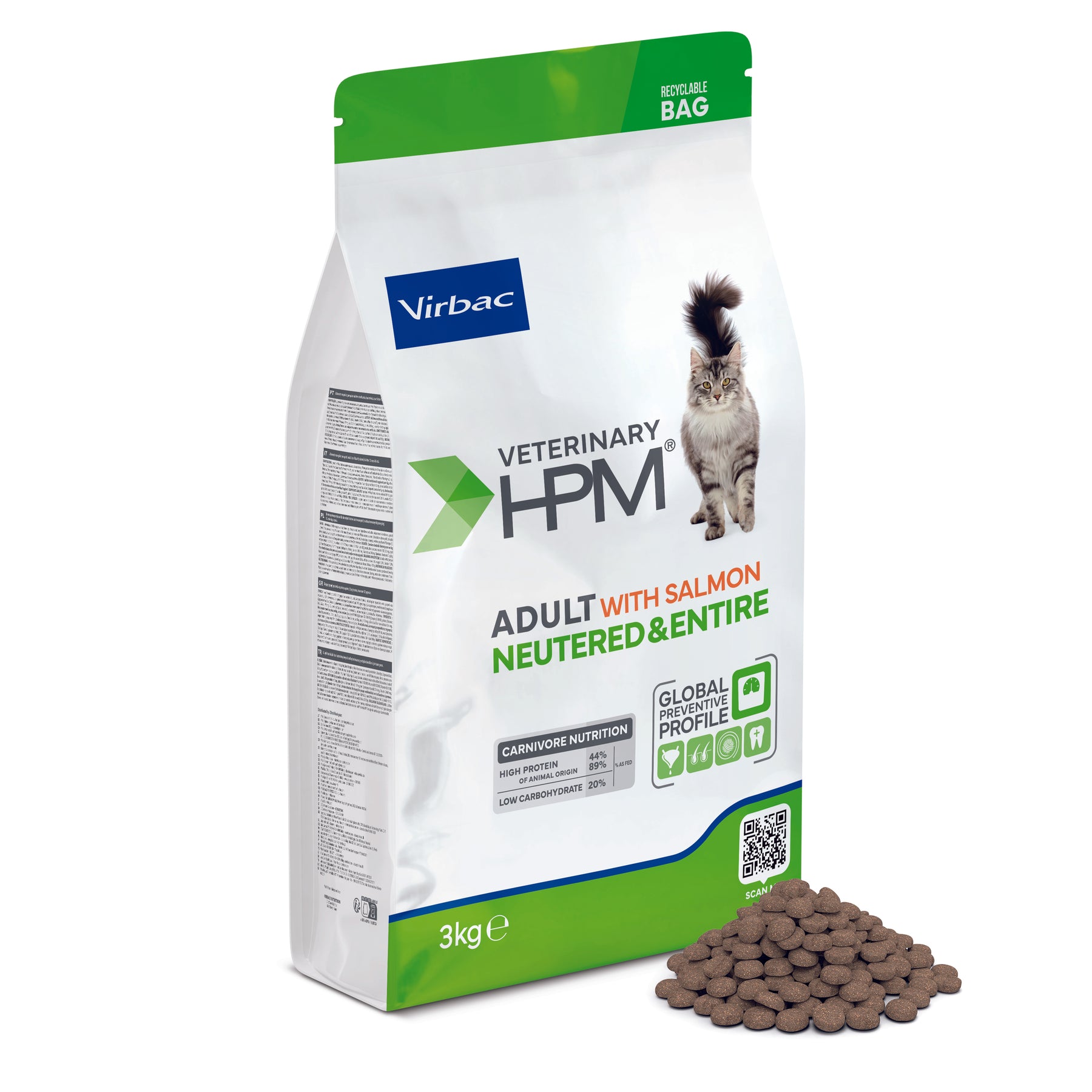 Virbac Adult with Salmon Neutered & Entire Cat kissalle 3 kg