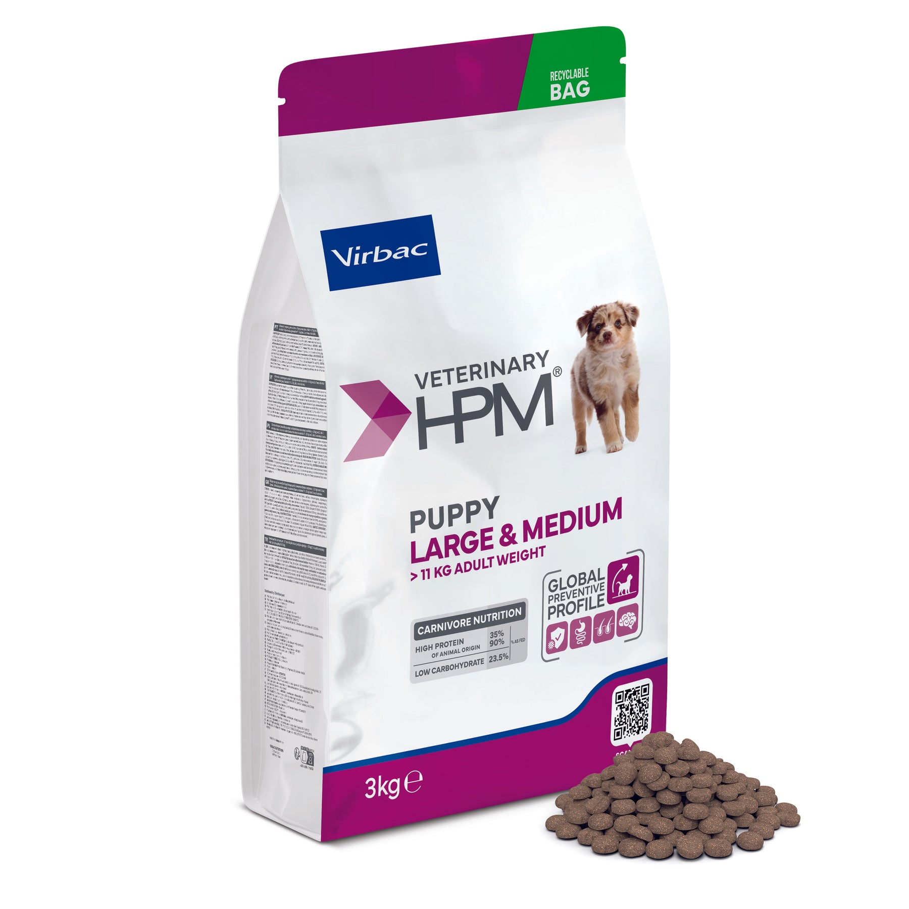 Virbac Dog Puppy Large & Medium koiralle 3 kg