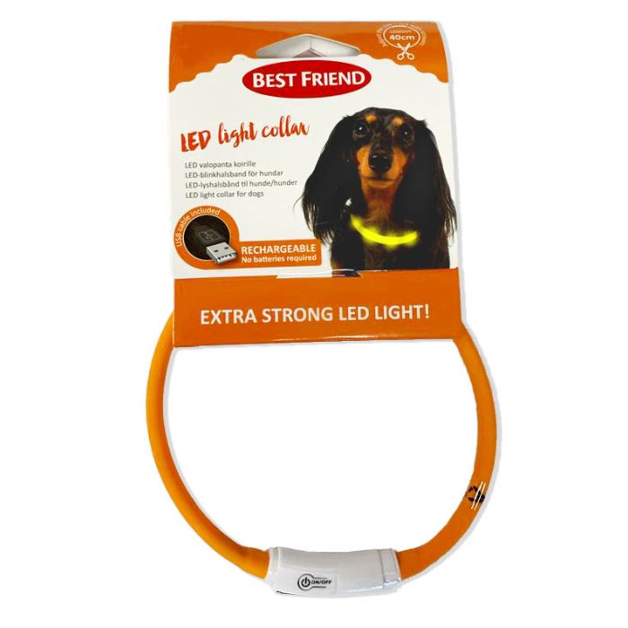 Best Friend Gear LED valopanta 40 cm säädettävä oranssi