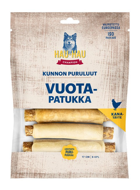 Hau-Hau Champion Kunnon puruluut Vuotapatukka kana 17 cm 6 kpl