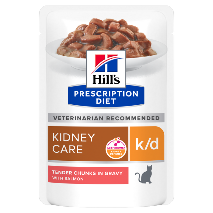 Hill's k/d Kidney Care ActivBiome+ Kidney Defense with Salmon kissalle 85 g MAISTELUPAKKAUS