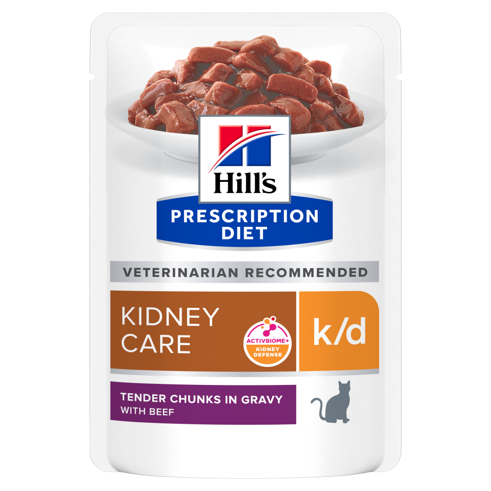 Hill's k/d Kidney Care ActivBiome+ Kidney Defense with Beef kissalle 12 x 85 g