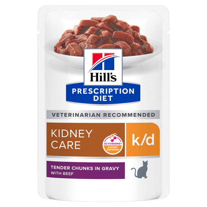 Hill's k/d Kidney Care ActivBiome+ Kidney Defense with Beef kissalle 85 g MAISTELUPAKKAUS
