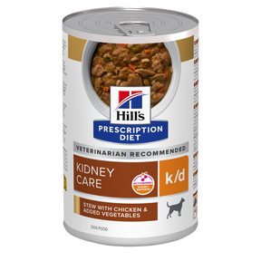 Hill's k/d Kidney Care ActivBiome+ Kidney Defense with Chicken & Vegetables muhennos koiralle 12 x 354 g