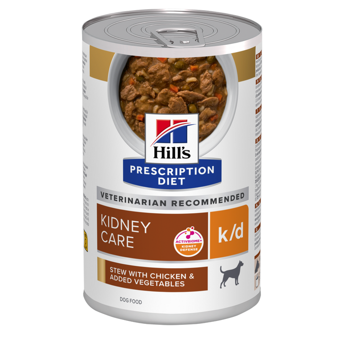 Hill's k/d Kidney Care ActivBiome+ Kidney Defense with Chicken & Vegetables muhennos koiralle 354 g MAISTELUPAKKAUS
