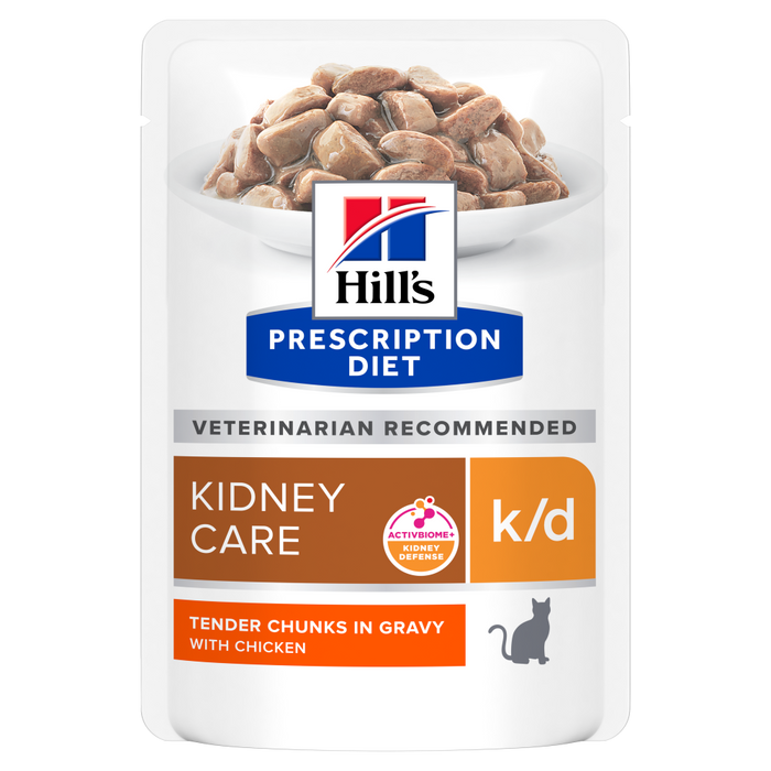 Hill's k/d Kidney Care ActivBiome+ Kidney Defense with Chicken kissalle 85 g MAISTELUPAKKAUS