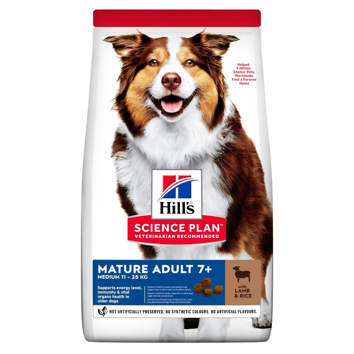 Hill's SP Mature Adult 7+ Medium with Lamb & Rice koiralle 14 kg