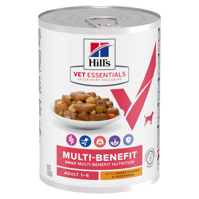 Hill's Vet Essentials Multi-Benefit Adult with Chicken & Vegetables koiralle 363 g MAISTELUPAKKAUS