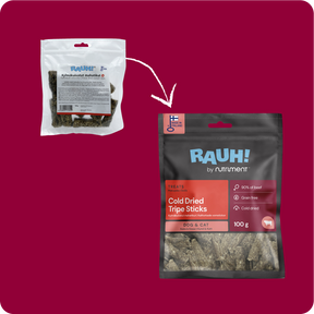RAUH! Cold-dried Tripe Sticks 100 g - Kylmäkuivatut mahatikut 100 g
