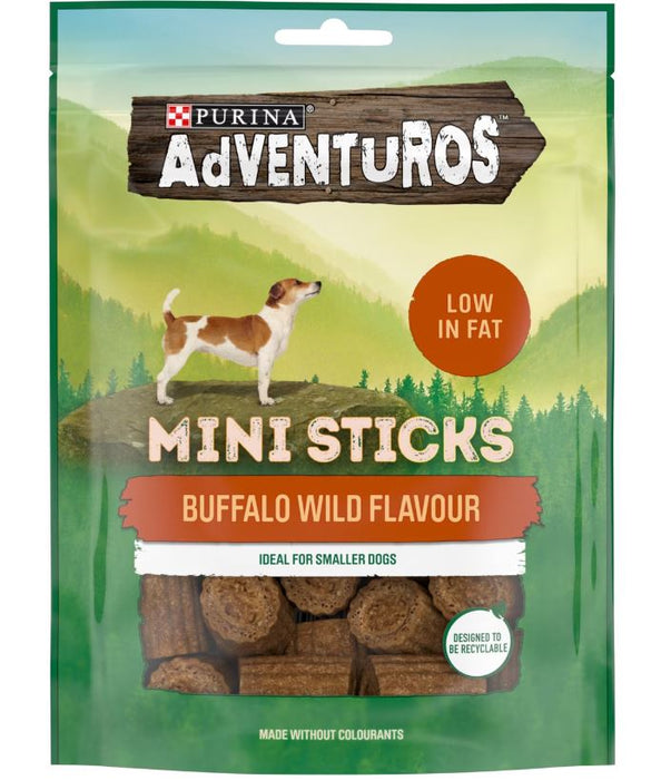 AdVENTuROS Sticks Buffalo makupala pienelle koiralle 90 g