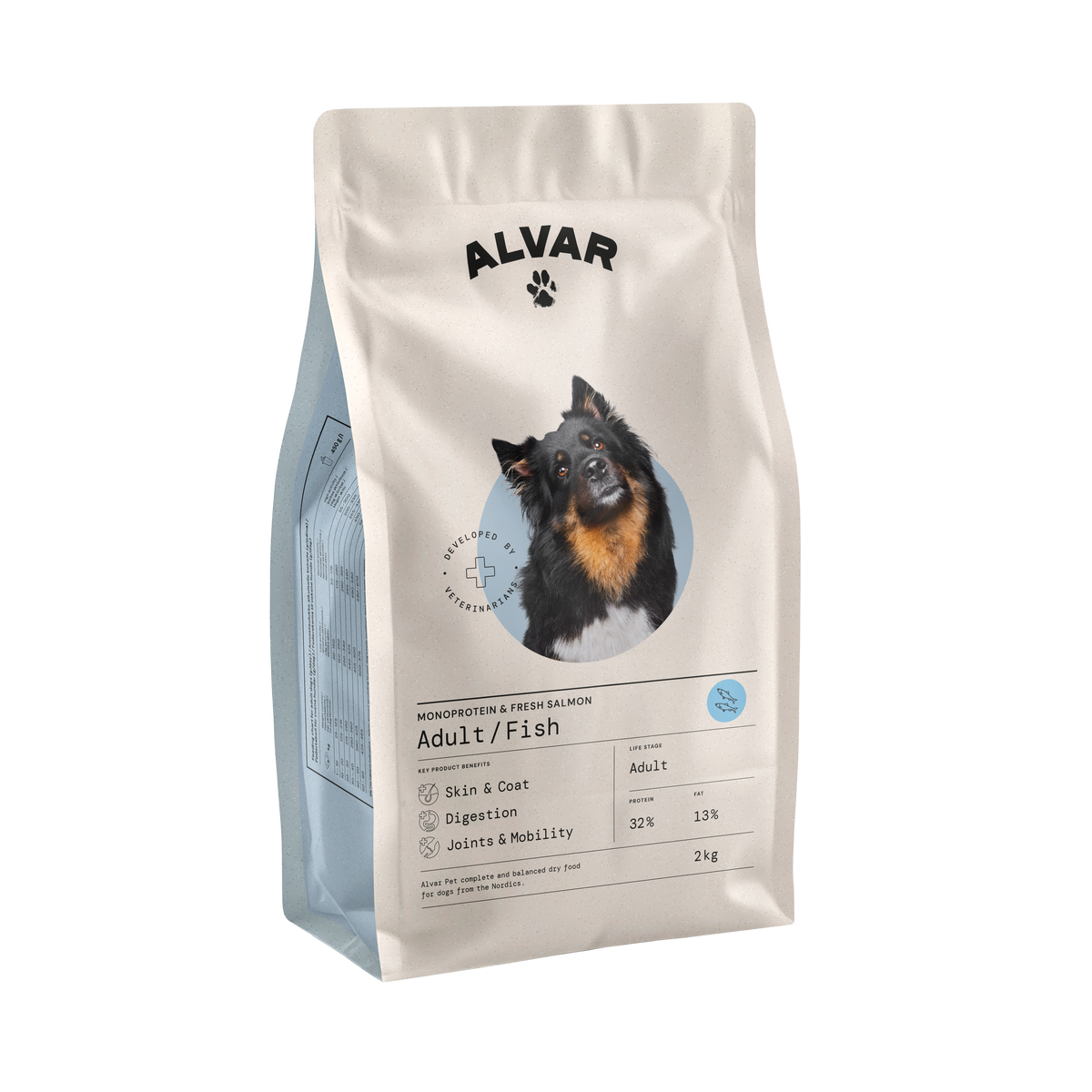 Alvar Pet Adult/Fish koiran kuivaruoka 2 kg