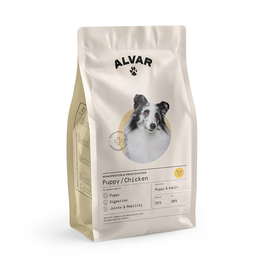 Alvar Pet Puppy/Chicken koiran kuivaruoka 7 kg
