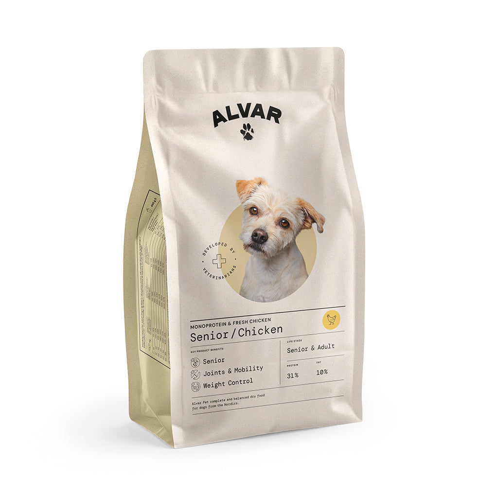 Alvar Pet Senior/Chicken koiran kuivaruoka 7 kg