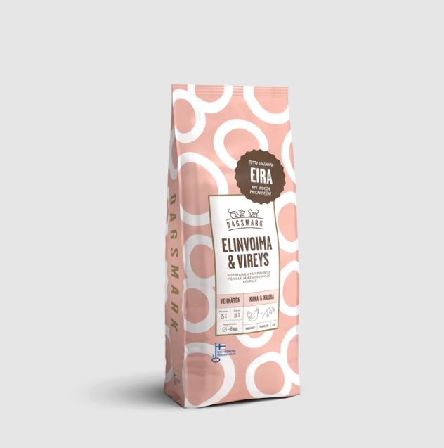 Dagsmark Elinvoima & Vireys vehnätön kana-kaura koiralle 2 kg