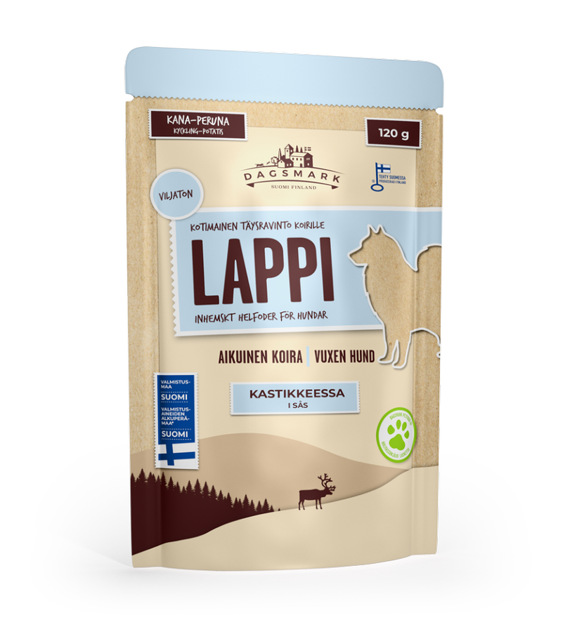 Dagsmark Lappi märkäruoka koiralle 15 x 120 g SÄÄSTÖPAKKAUS