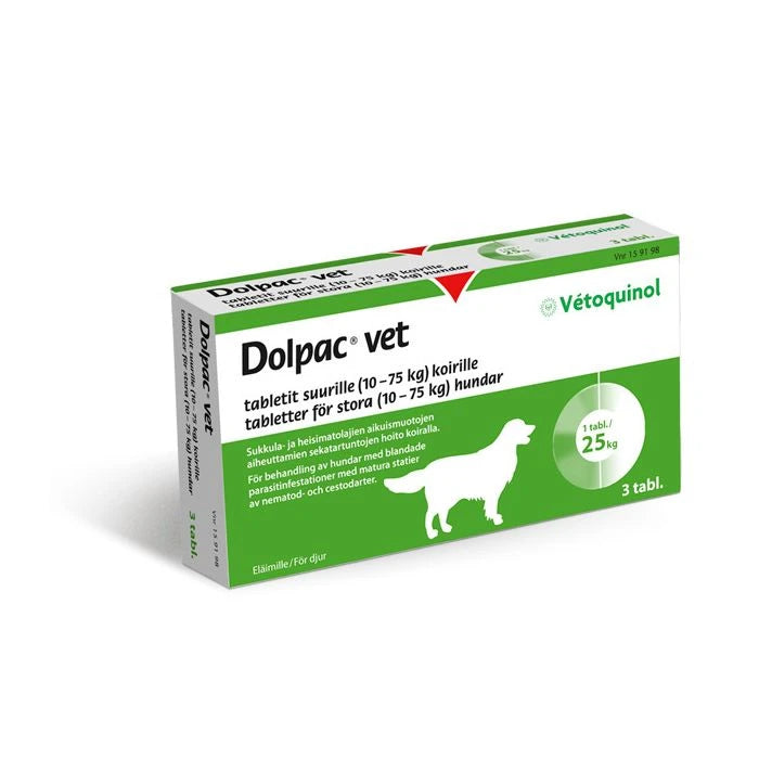 Dolpac Vet 500.70 mg / 124.85 mg / 125.00 mg 3 fol tabletti suurille koirille