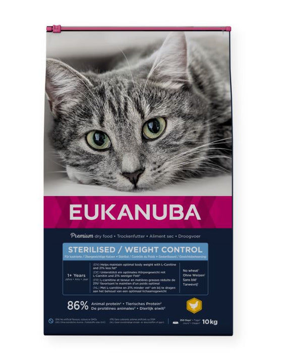 Eukanuba Feline Sterilised / Weight Control Dry 10 kg