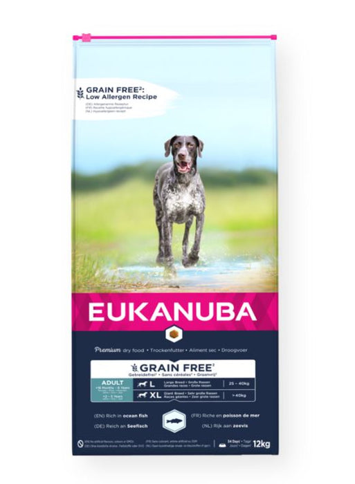 Eukanuba Grain Free Adult Large Ocean Fish 12 kg