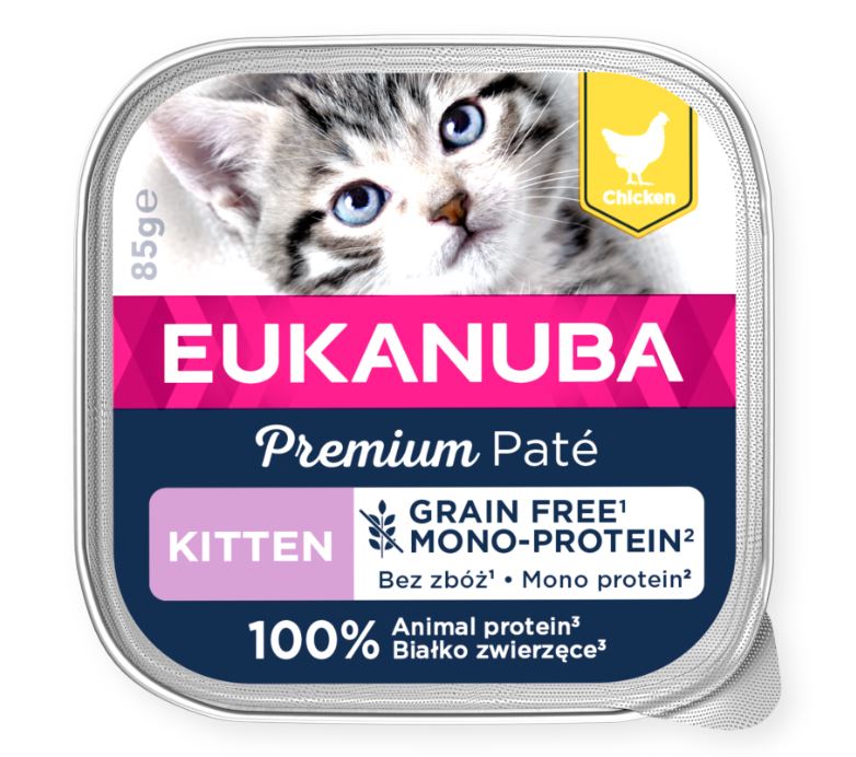 Eukanuba Cat GF Kitten Chicken Mono-Protein Patee 85 g MAISTELUPAKKAUS