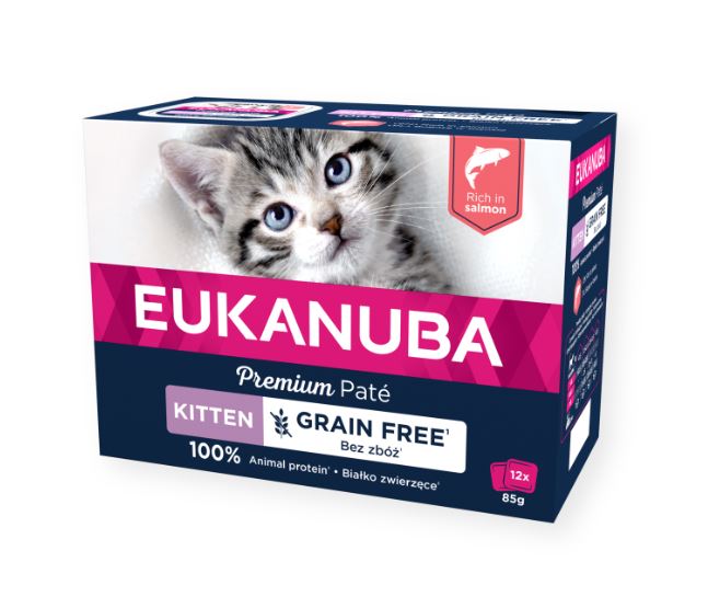Eukanuba Cat GF Kitten Salmon Patee 12 x 85 g