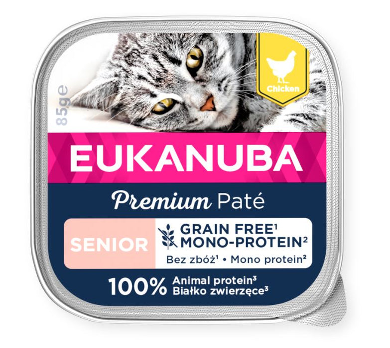 Eukanuba Cat GF Senior Chicken Mono-Protein Patee 85 g MAISTELUPAKKAUS