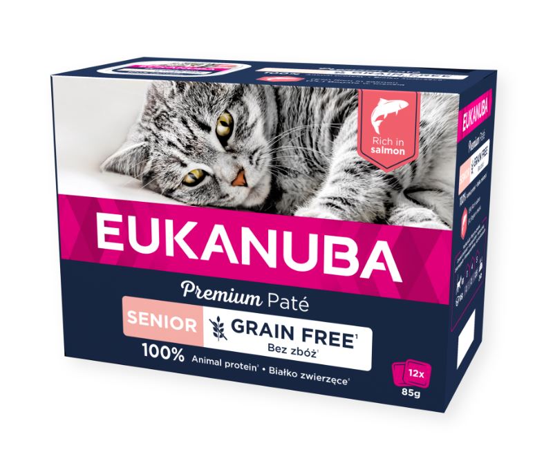 Eukanuba Cat GF Senior Salmon Patee 12 x 85 g