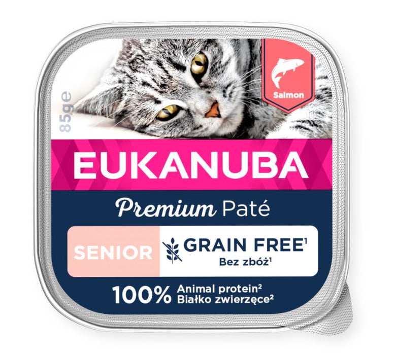 Eukanuba Cat GF Senior Salmon Patee 85 g MAISTELUPAKKAUS